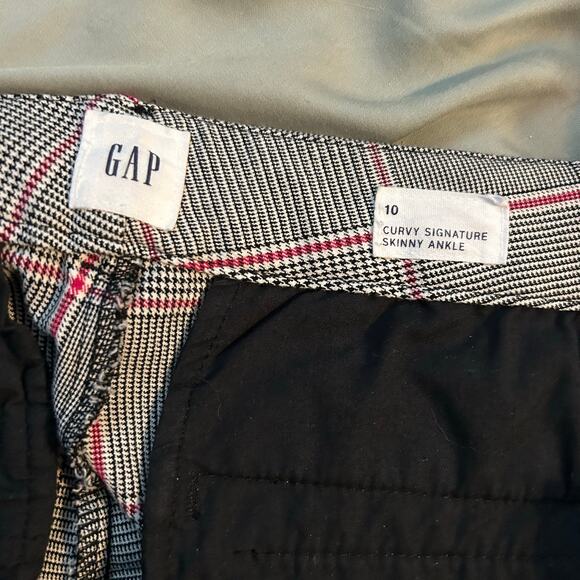 Modern norm core preppy GAP Curvy Signature Skinny Ankle Plaid Pants – Womens 10 - Picture 5 of 6